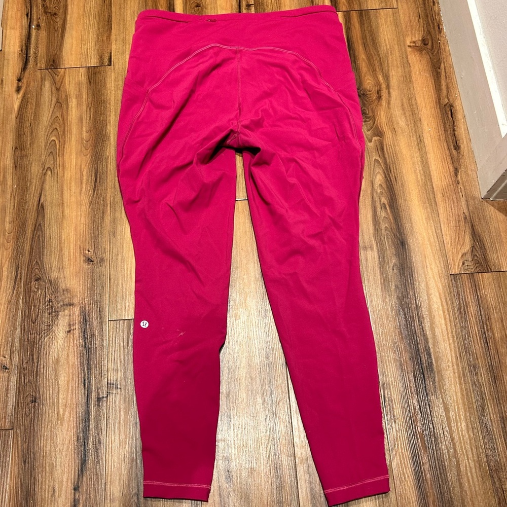 Lululemon Athletica Pink Leggings with Tapered Design